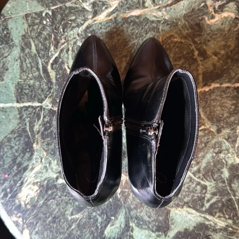 Jessica Simpson crackle patent platform heeled booties 9.5 M 39.5  JS-ZAMIA - Picture 4 of 12